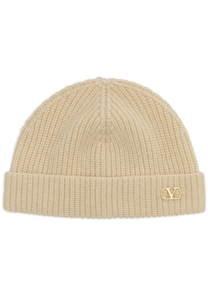 Valentino Garavani cashmere beanie hat - Neutrals