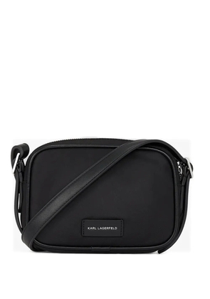 Karl Lagerfeld K/Signature logo-patch crossbody bag - Black