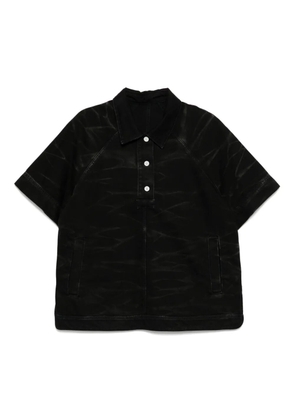 Namacheko zebra denim polo shirt - Black