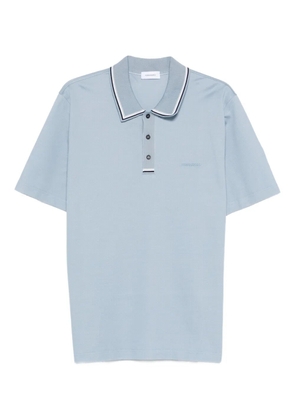 Ferragamo cotton detail polo shirt - Blue