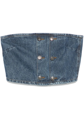 ROTATE BIRGER CHRISTENSEN button-detail denim top - Blue