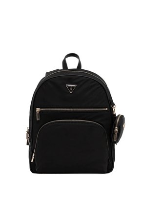 GUESS USA zip logo-plaque backpack - Black