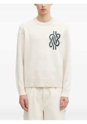 Filling Pieces ribbed graphic sweater - Neutrals