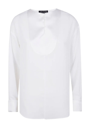 DRHOPE satin shirt - White