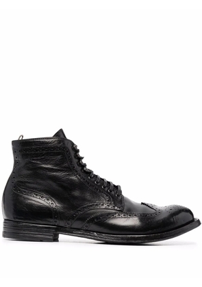 Officine Creative anatomia leather lace-up boots - Black