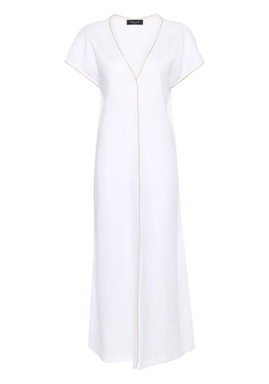 Fabiana Filippi Monili-chain linen maxi dress - White