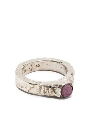 Parts of Four Sistema Terrestrial Surfaced ring - Silver