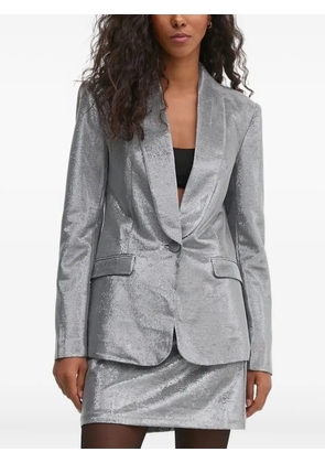 Pedro Del Hierro metallic single-breasted blazer - Grey