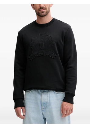 Gant appliqué crew-neck sweatshirt - Black