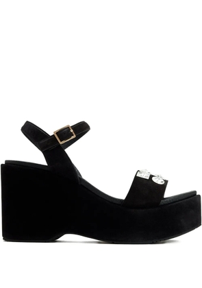 Pedro Garcia 90mm Delina crystal-embellished platform sandals - Black