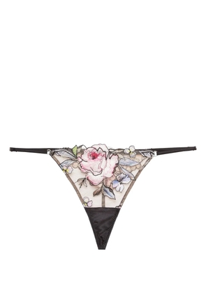 Fleur Du Mal Fidelia v-string thong - Black