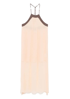 Patrizia Pepe two-tone midi dress - Orange