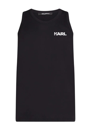Karl Lagerfeld logo beach tank top - Black