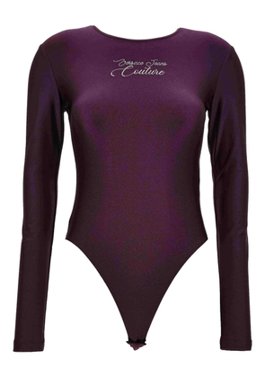 Versace Jeans Couture logo-embellished long-sleeve bodysuit - Purple