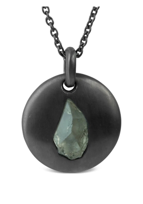 Parts of Four Disk green amethyst necklace - Black