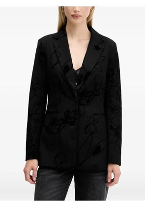 Desigual floral single-breasted jacket - Black