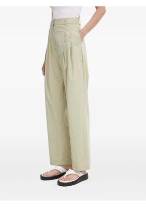 SAMSOE SAMSOE front-pleat straight trousers - Green