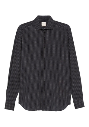 Xacus polka-dot long-sleeved shirt - Blue