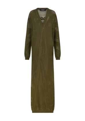 DSQUARED2 open-knit maxi dress - Green