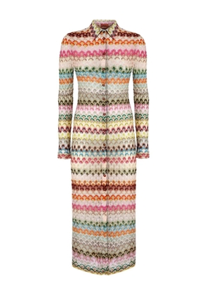 Missoni intarsia-knit polo-collar cardigan - Neutrals