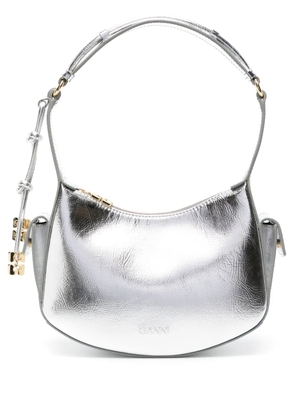 GANNI Swing metallic shoulder bag - Silver