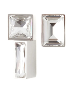 Lanvin crystal-embellished bar earrings - Silver