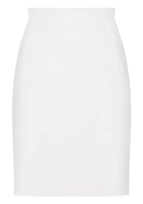 Dolce & Gabbana virgin-wool straight miniskirt - White