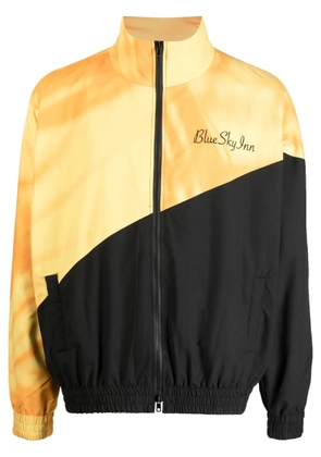 BLUE SKY INN embroidered-logo two-tone jacket - Yellow