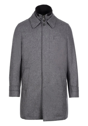 Norwegian Wool down-lined wool coat - Grey