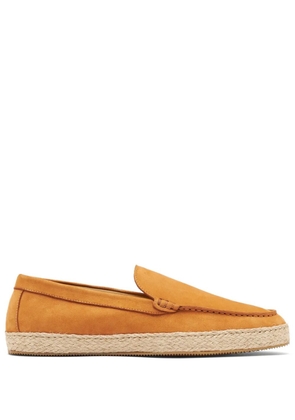 Scarosso Lino almond-toe leather espadrilles - Brown