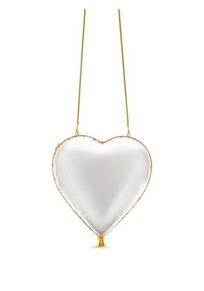 Oscar de la Renta Heart Ballon chain clutch bag - Neutrals