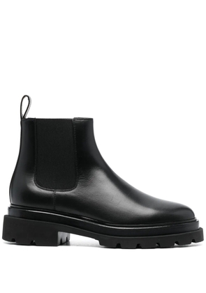 Santoni round-toe leather boots - Black