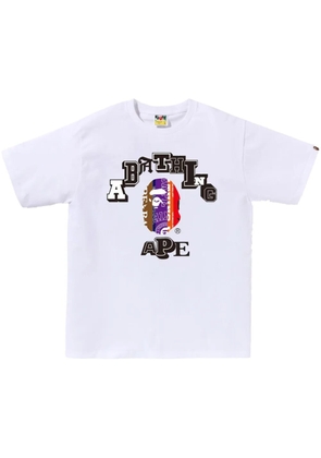 A BATHING APE® logo-print cotton T-shirt - White