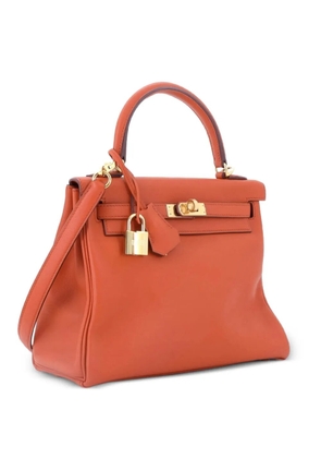 Hermès Pre-Owned Kelly Handbag Orange Swift with Gold Hardware 25 satchel
