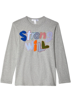 Comme Des Garçons Shirt embroidered long-sleeve T-shirt - Grey