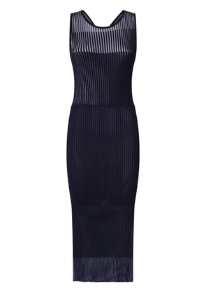 PINKO ribbed see-through midi dress - Blue