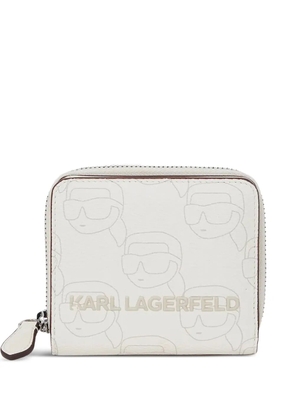 Karl Lagerfeld logo-print wallet - White