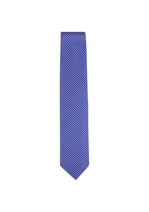 Eton geometric-pattern tie - Blue