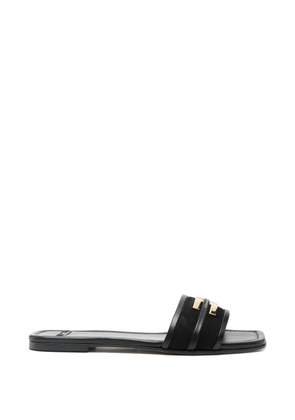 Elisabetta Franchi embellished strap flat sandals - Black