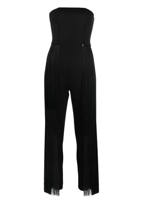 NISSA fringed strapless jumpsuit - Black