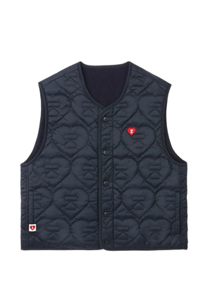 APEE™ by *A BATHING APE® quilted heart-badge gilet - Blue