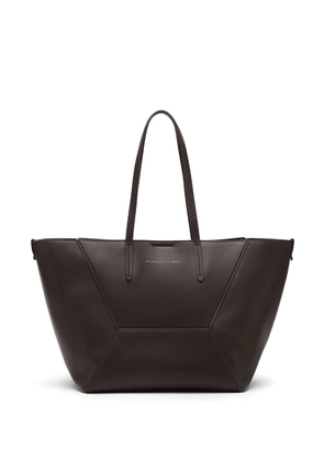 Brunello Cucinelli small BC Duo leather tote bag - Brown