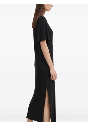 Bruuns Bazaar ribbed flared-sleeve midi dress - Black