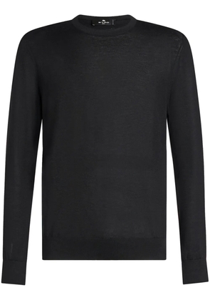 ETRO logo-embroidered crew-neck jumper - Black