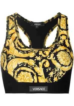 Versace Barocco print sports bra - Black