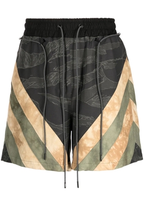 Mostly Heard Rarely Seen graphic-print cotton track shorts - Multicolour