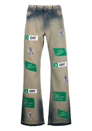 Off-White Diag multi-logo jeans - Grey