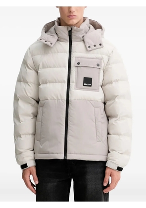Karl Lagerfeld Jeans Utility hooded patch-pocket jacket - Neutrals