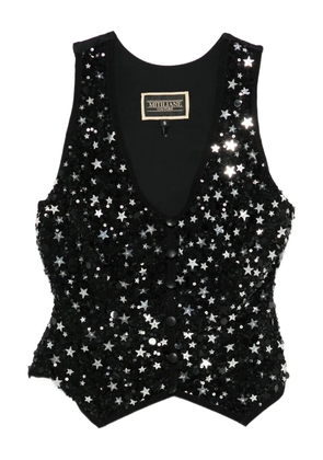 MITILIANE COUTURE sequined star gilet - Black