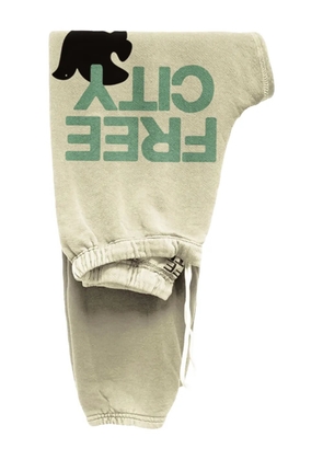 FreeCity large graphic track pants - Neutrals